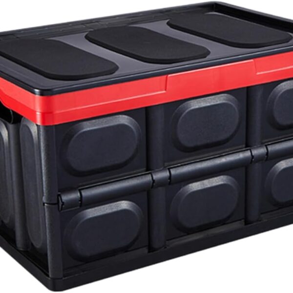 Car Trunk Organizer Storage Bins Heavy Duty Storage Boxes Storage Boxes for Organizing Foldable Crate Folding Crate Black