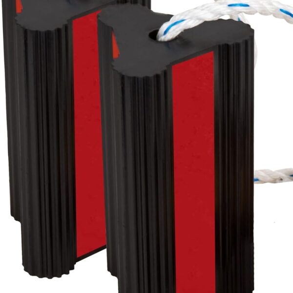 Heavy Duty Rubber Wheel Chocks with Rope   Ideal for Travel Trailers, RVs, Cars, and Aircraft
