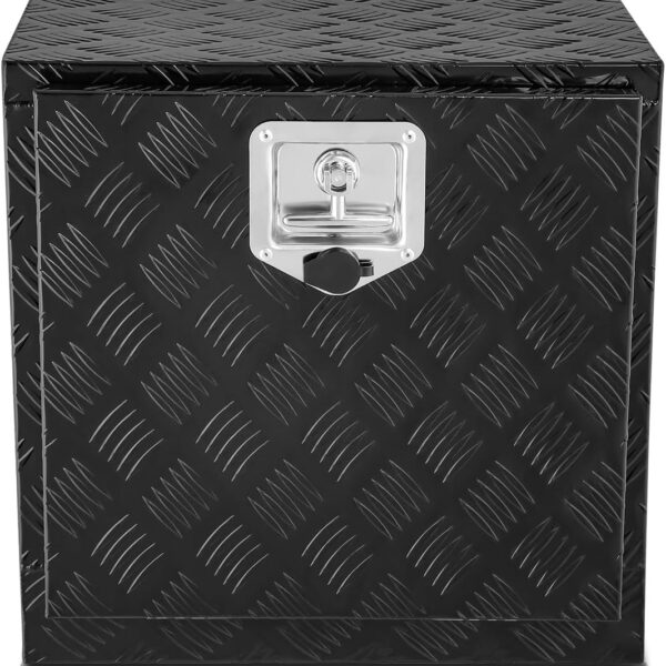 Truck Tool Box Lockable Storage Box, Truck Bed Tool Box Truck Bed Organizer Aluminum Truck Tool Boxes for Bed of Truck, w/Lock & Keys, 18"L X 18"D X 17 7"H Silver,