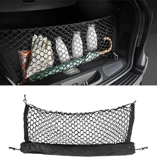 Elastic Cargo Net for Truck Bed 49 2x17 7 Inch, Heavy Duty Stretchable Envelope Style Tailgate Netting Organizer with Hooks for s, Cars, and Trucks