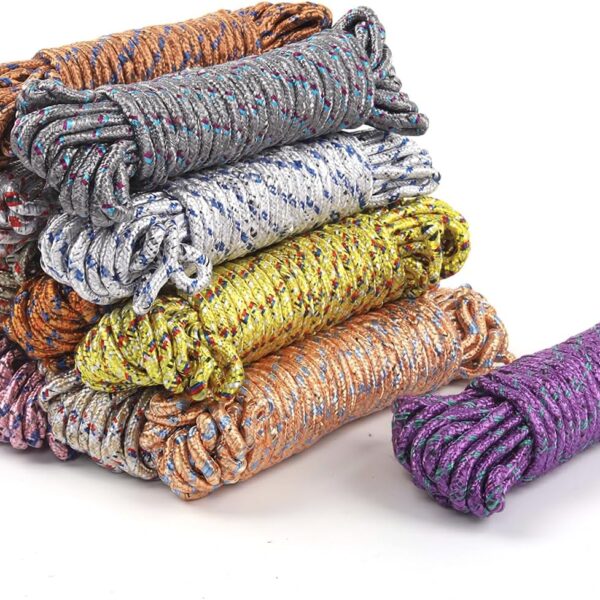 Nylon Poly Rope 4mm, 467ft   Long Lasting Utility & Camping Rope, Weather Resistant Clothes Line, Heavy Duty for Flag Pole & Knotting, Outdoor Multi Purpose